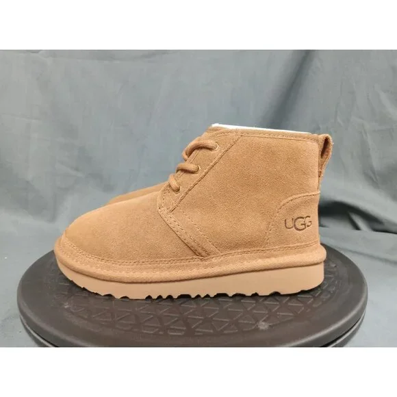 UGG Australia Kids Neumel II Boots Suede Lace-Up Chestnut Size 4 NEW IN BOX! - Picture 5 of 13